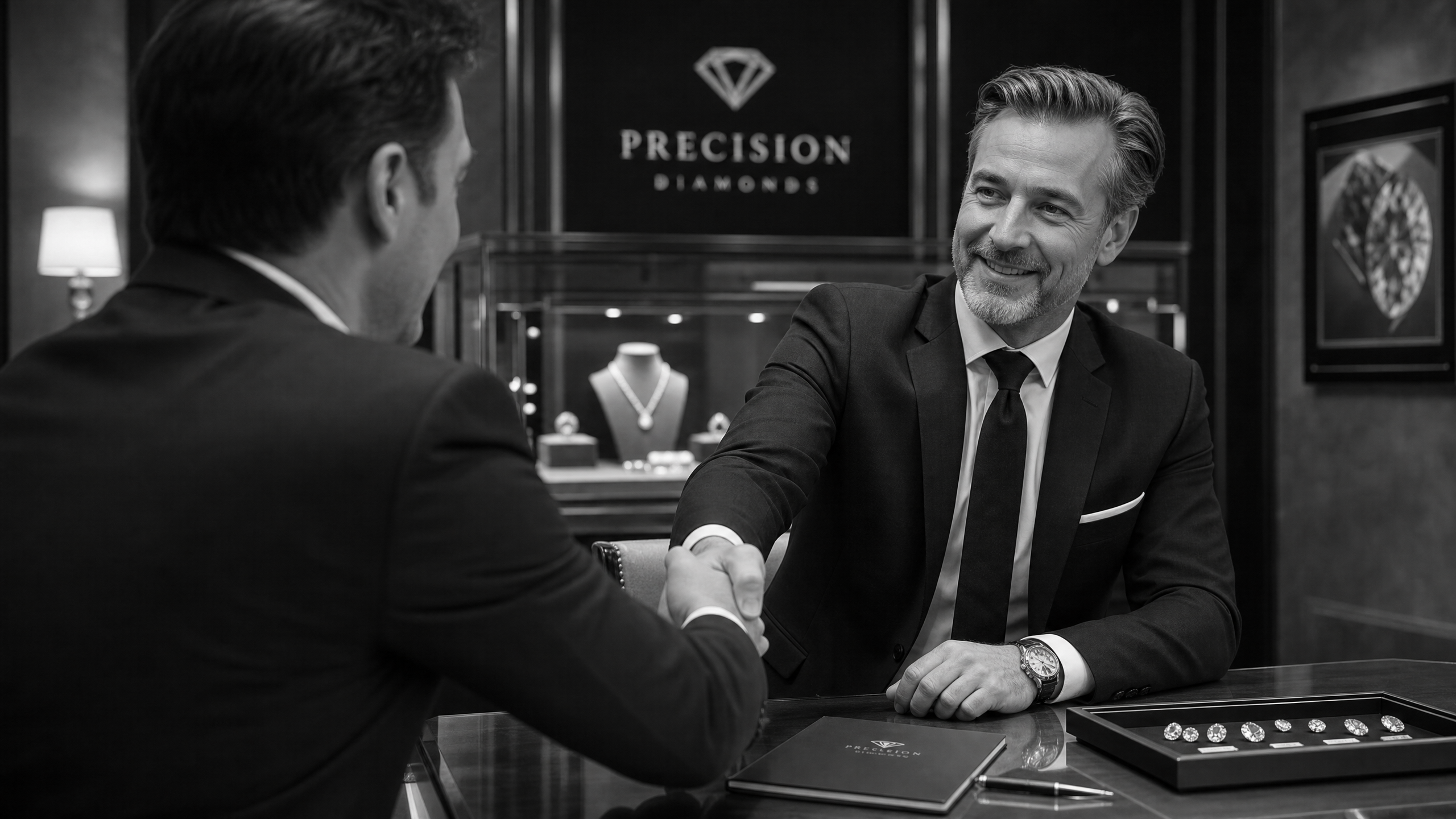 Diamond trade handshake — trust and integrity