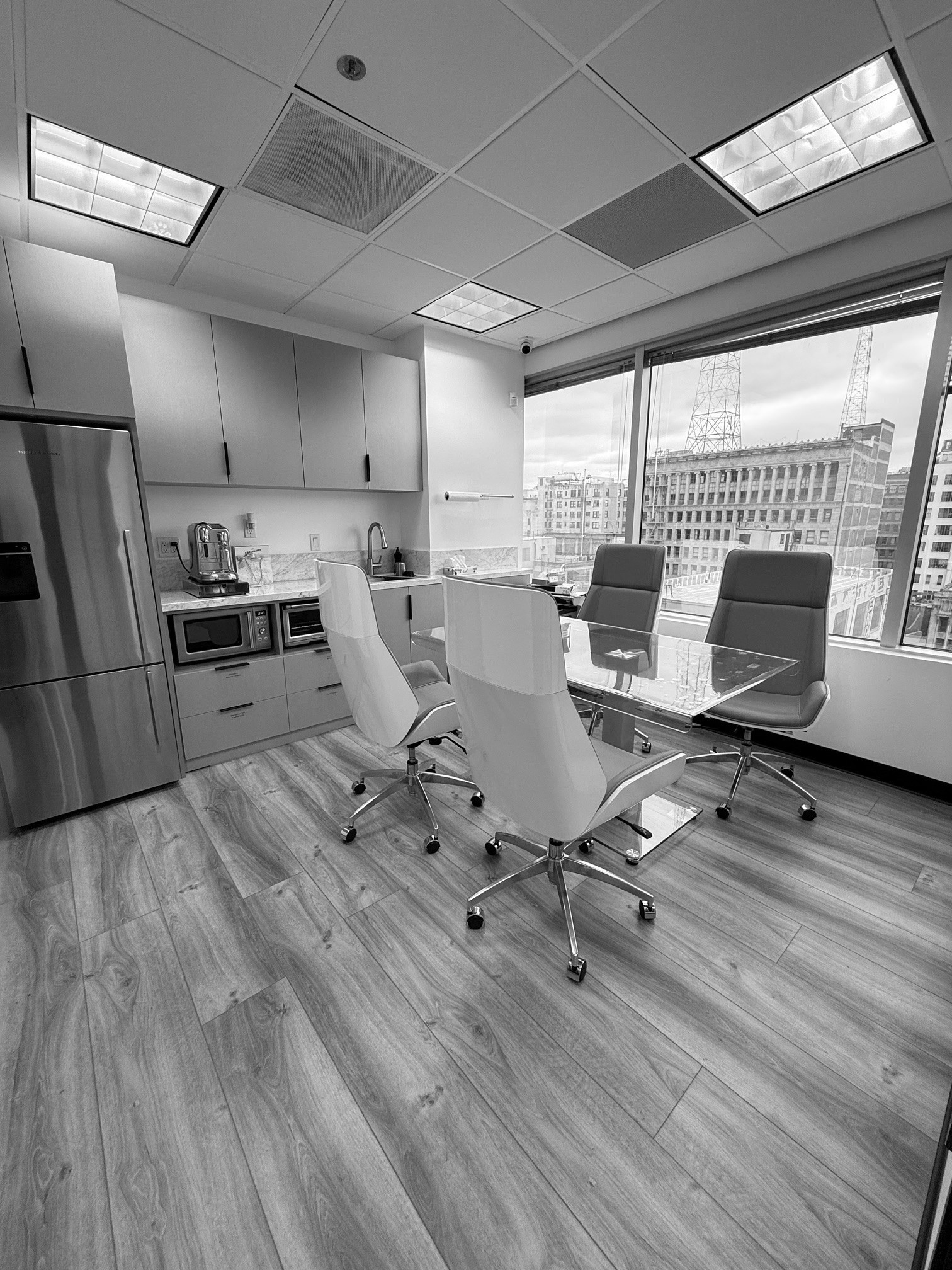 Palak Diam meeting room with Los Angeles city view